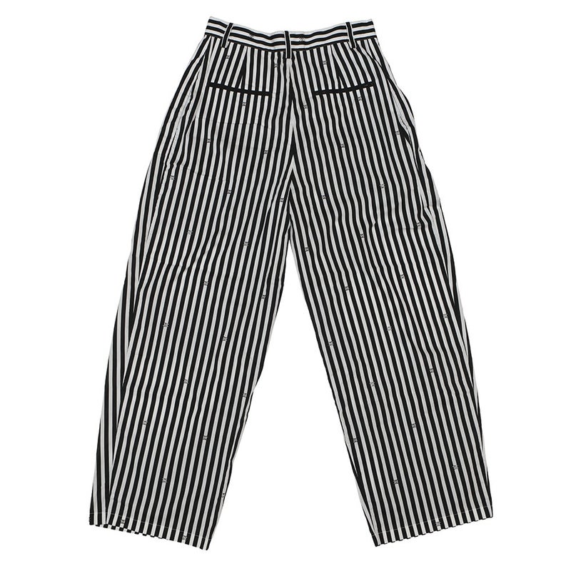シャネル パンツ ココビーチ ストライプ ラインストーン コットン レディースサイズ36 P76233 CHANEL ボトムス