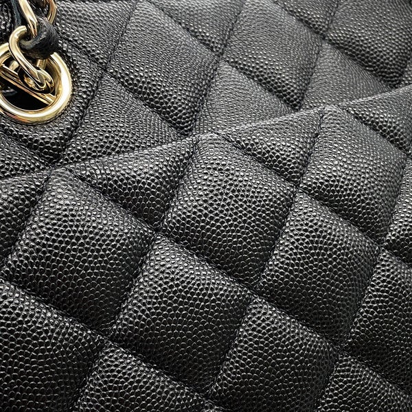 シャネル チェーントートバッグ マトラッセ ココマーク ラージ ショッピング キャビアスキン A91046 CHANEL 黒