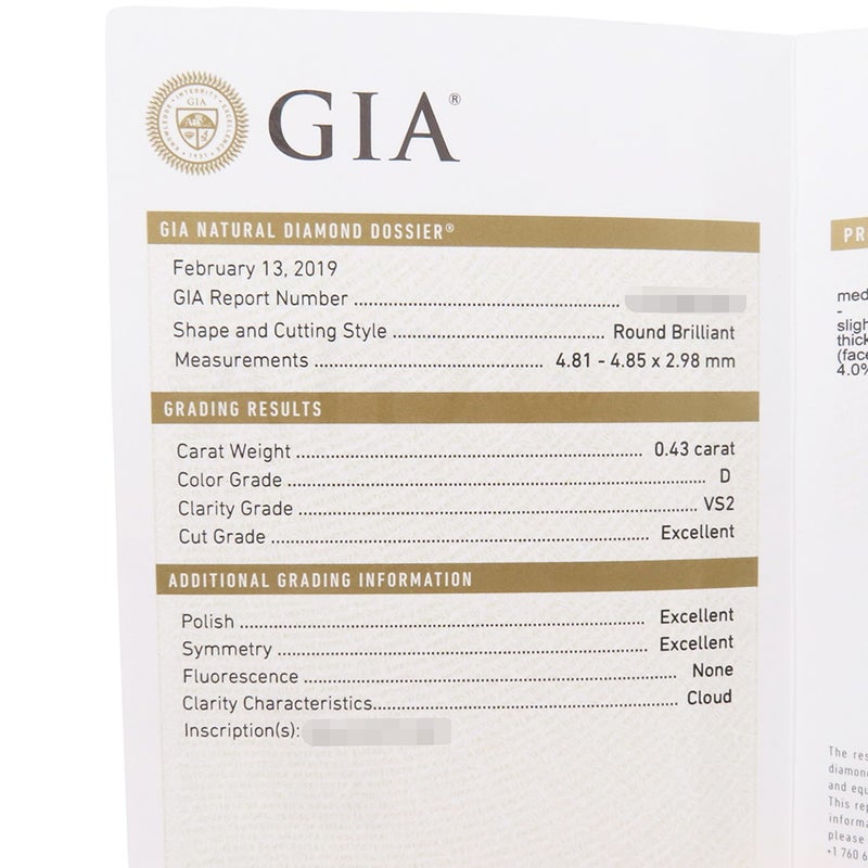 ハリーウィンストン ピアス ラウンドカット・イヤスタッズ ダイヤモンド 0.43ct/0.42ct Pt950 ESDPRD010SI GIA鑑定書付き