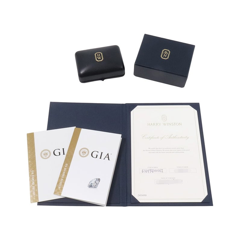 ハリーウィンストン ピアス ラウンドカット・イヤスタッズ ダイヤモンド 0.43ct/0.42ct Pt950 ESDPRD010SI GIA鑑定書付き