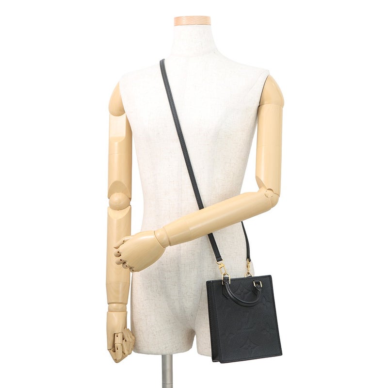ルイヴィトン ハンドバッグ モノグラム・アンプラント プティット・サックプラ M80478 LOUIS VUITTON 2way ブラック 黒
