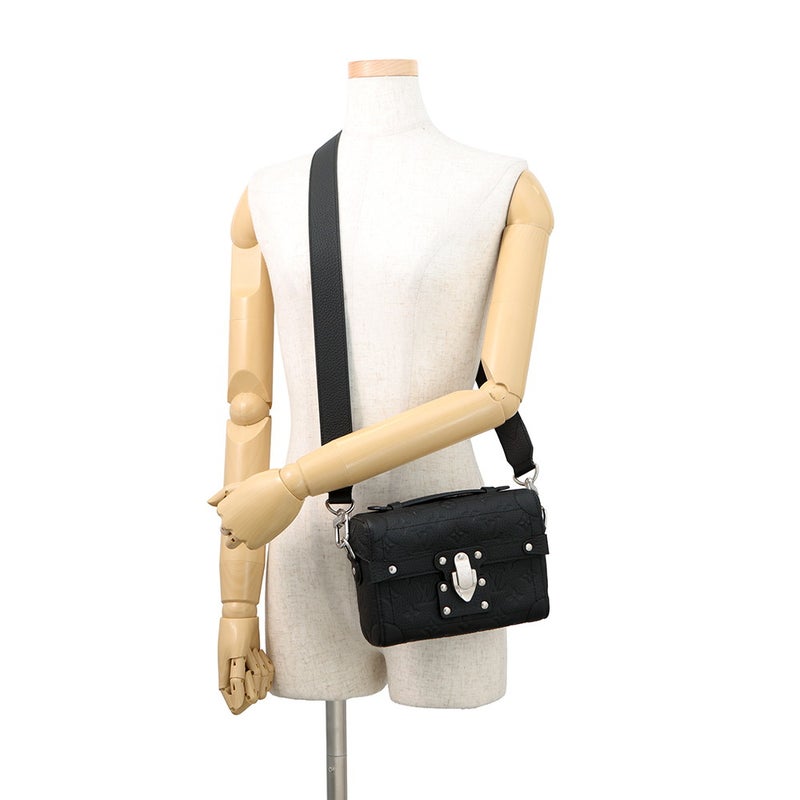 ルイヴィトン ショルダーバッグ トリヨン・モノグラム ソウル・トランク M13871 LOUIS VUITTON メンズ 黒 ブラック