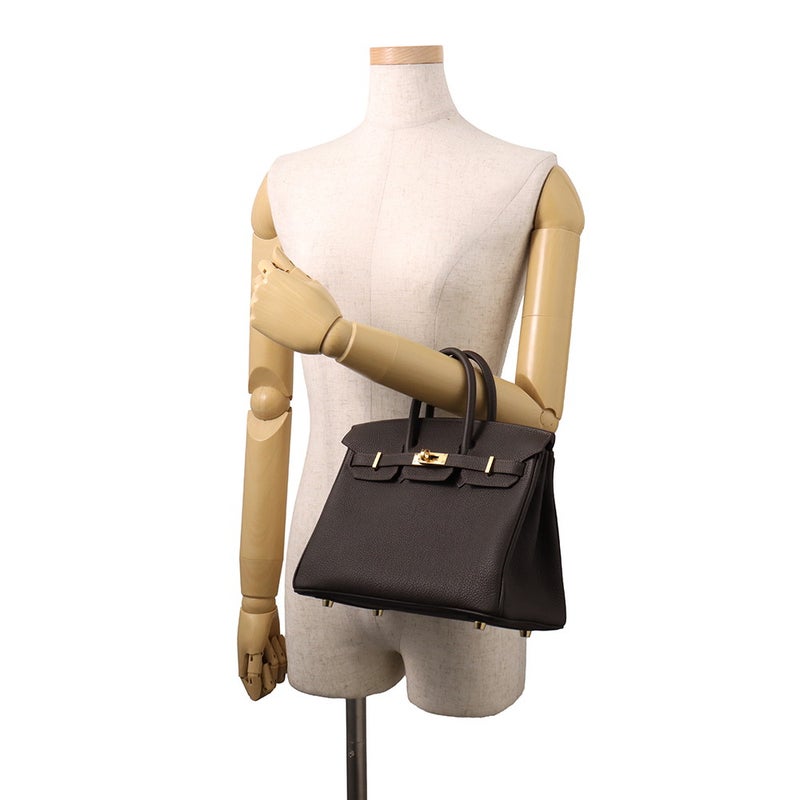 エルメス バーキン25 ベブラン/ゴールド金具 トゴ G刻印 HERMES Birkin ハンドバッグ