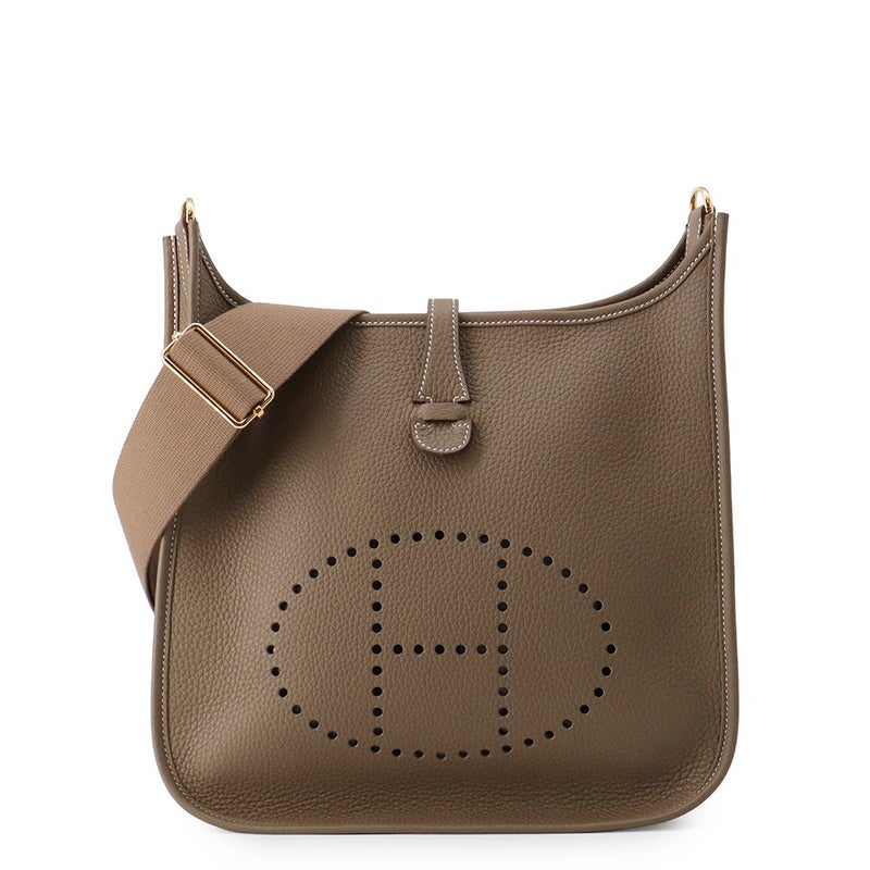 エルメス ショルダーバッグ エブリン3 PM エトゥープ/ゴールド金具 トリヨンクレマンス K刻印 HERMES