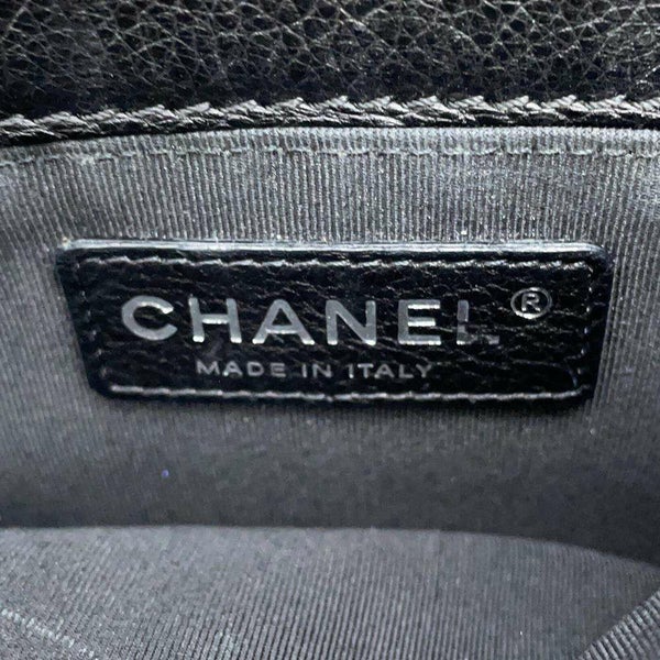 シャネル チェーンショルダーバッグ ボーイシャネル ココマーク ラムスキン CHANEL BAG 2wayバッグ 黒