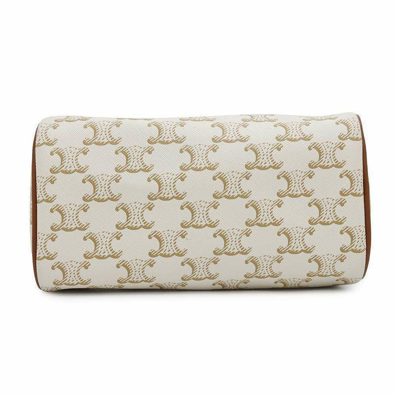 セリーヌ ハンドバッグ トリオンフ スモール ボストン  レザー 113772CAS.01BC CELINE ショルダーバッグ 白