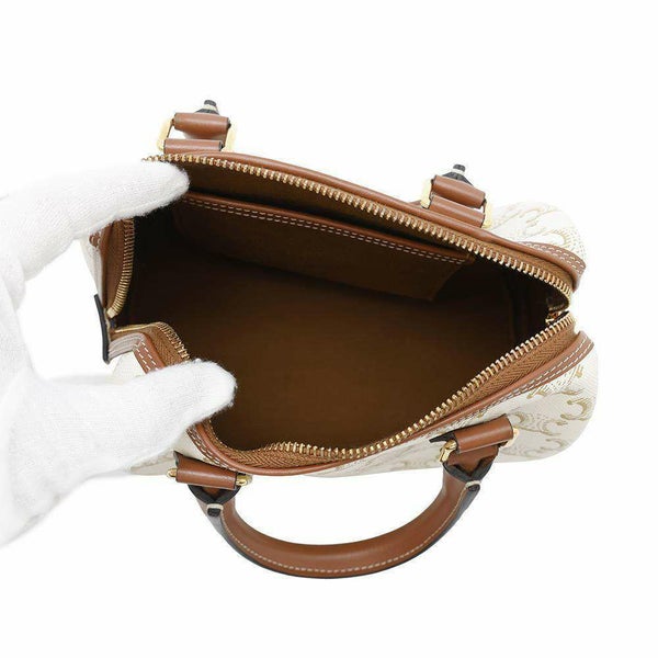 セリーヌ ハンドバッグ トリオンフ スモール ボストン  レザー 113772CAS.01BC CELINE ショルダーバッグ 白