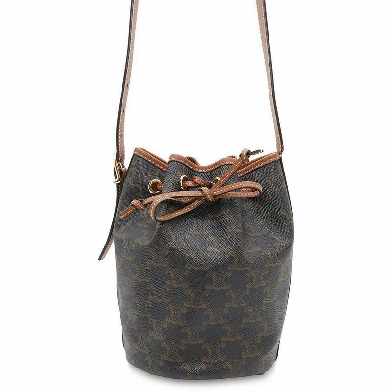 セリーヌ ショルダーバッグ トリオンフ スモール ドローストリングバッグ レザー 191142BZJ.04LU  CELINE バッグ