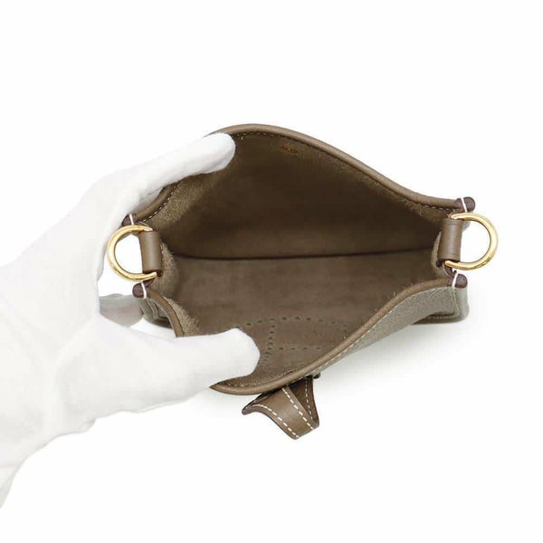 エルメス エブリンTPM アマゾン エトゥープ/ブルーインディゴ/ゴールド金具 トリヨンクレマンス Z刻印