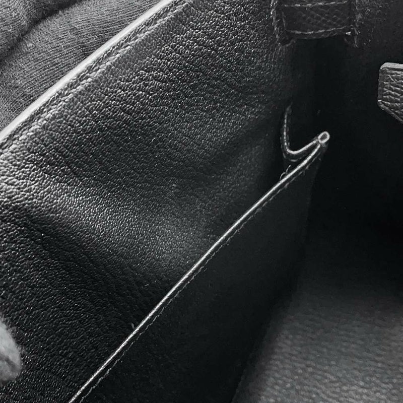 エルメス ハンドバッグ ケリー25 外縫い ブラック/ゴールド金具 エプソン B刻印 2wayショルダー 黒