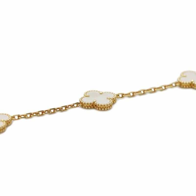 ヴァンクリーフ&アーペル ネックレス ヴィンテージ アルハンブラ ネックレス 10モチーフ マザーオブパール K18YG VCARA42700