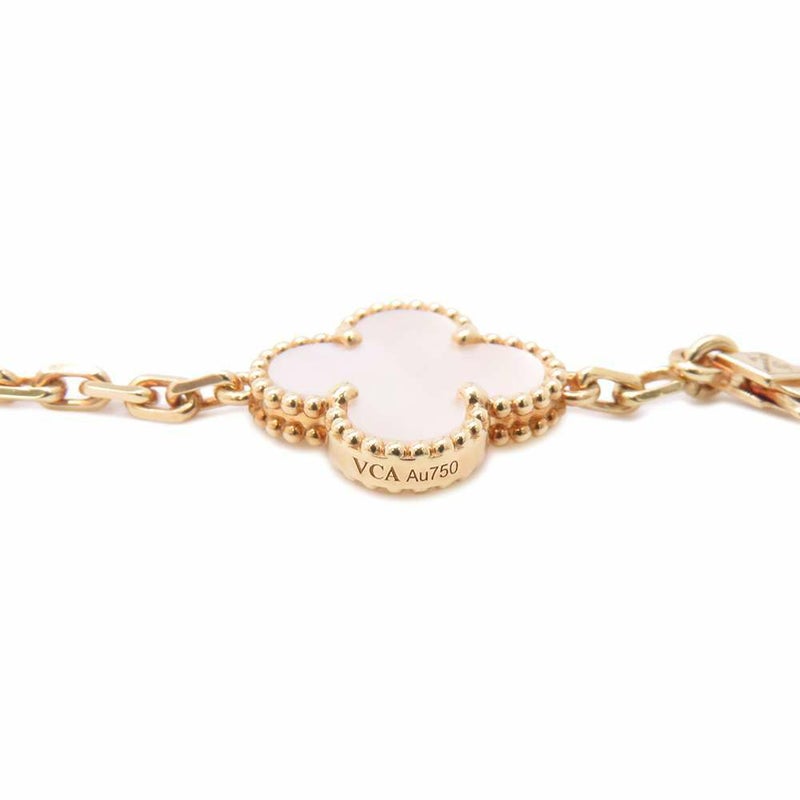 ヴァンクリーフ&アーペル ネックレス ヴィンテージ アルハンブラ ネックレス 10モチーフ マザーオブパール K18YG VCARA42700