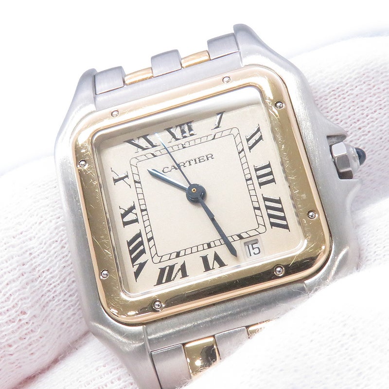 カルティエ パンテールMM 2ロウ W25028B6 Cartier 腕時計 アイボリー文字盤 クォーツ