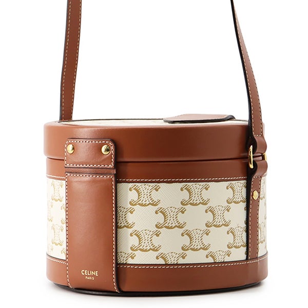 セリーヌ ショルダーバッグ トリオンフ タンブール ミディアム /レザー 195192 CELINE バッグ 白