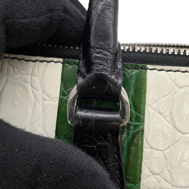 プラダ ハンドバッグ ガレリア クロコダイル 1BA863 PRADA 2wayショルダー 黒