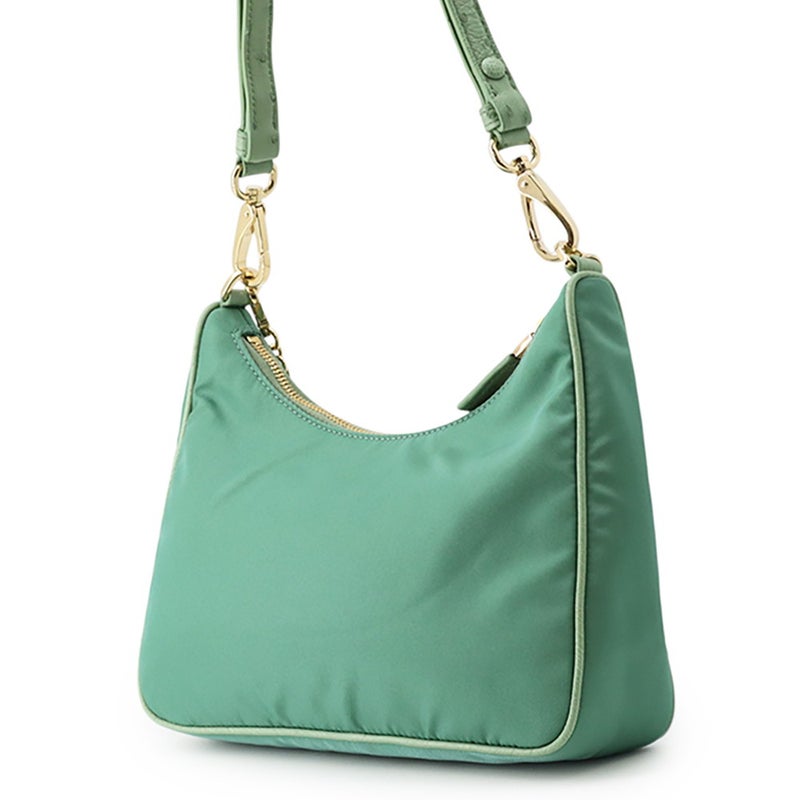 プラダ ショルダーバッグ トライアングルロゴ ナイロン/オーストリッチ 1BC198 PRADA ２way