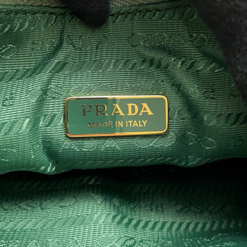 プラダ ショルダーバッグ トライアングルロゴ ナイロン/オーストリッチ 1BC198 PRADA ２way