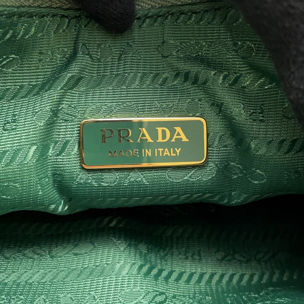 プラダ ショルダーバッグ トライアングルロゴ ナイロン/オーストリッチ 1BC198 PRADA ２way