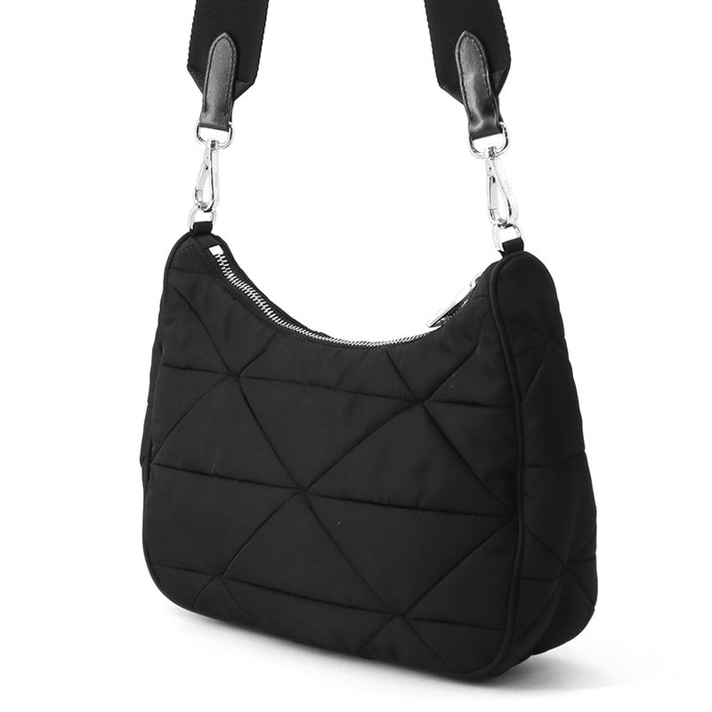 プラダ ショルダーバッグ パデッド ナイロン キルティング 1BC151 PRADA バッグ ポーチ付き 黒