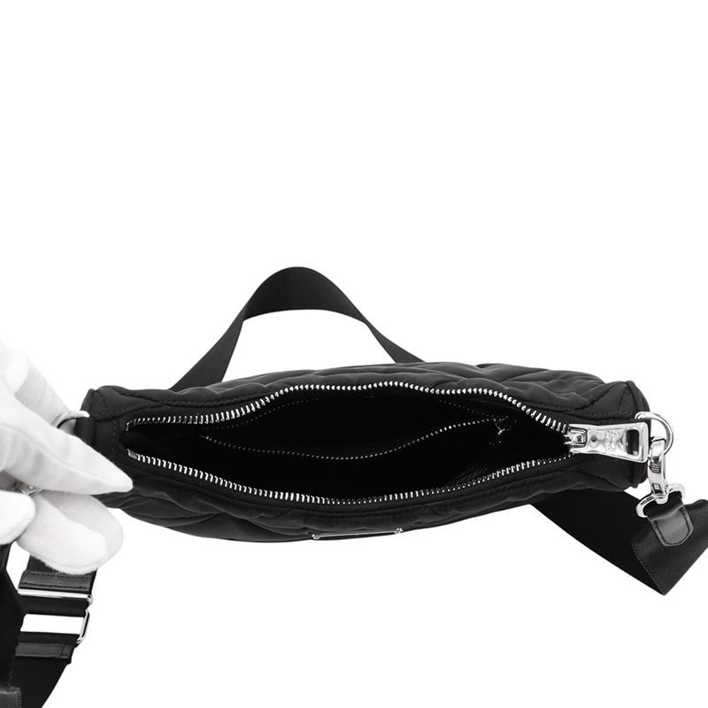 プラダ ショルダーバッグ パデッド ナイロン キルティング 1BC151 PRADA バッグ ポーチ付き 黒