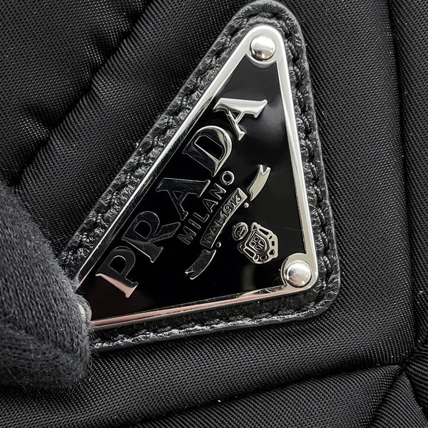 プラダ ショルダーバッグ パデッド ナイロン キルティング 1BC151 PRADA バッグ ポーチ付き 黒