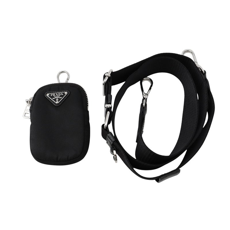 プラダ ショルダーバッグ パデッド ナイロン キルティング 1BC151 PRADA バッグ ポーチ付き 黒
