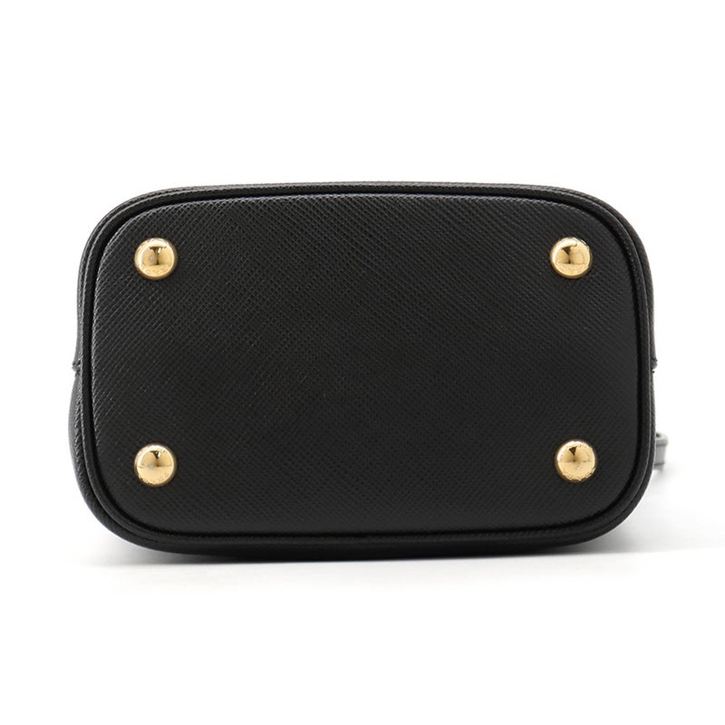 プラダ ハンドバッグ サフィアーノ パニエ レザー スモール 1BA217 PRADA 2wayショルダーバッグ 黒