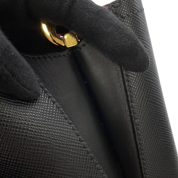 プラダ ハンドバッグ サフィアーノ パニエ レザー スモール 1BA217 PRADA 2wayショルダーバッグ 黒