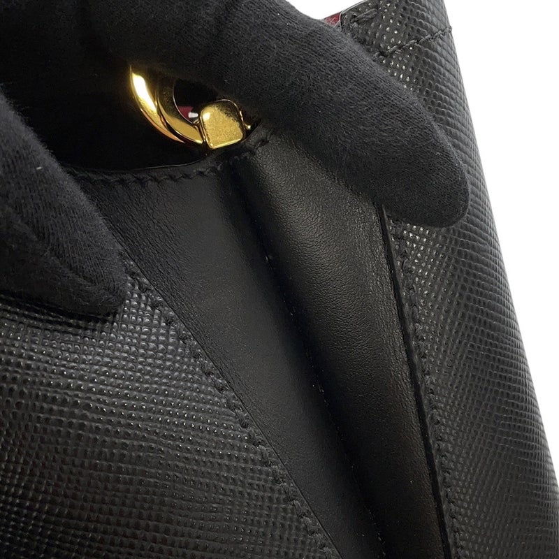 プラダ ハンドバッグ サフィアーノ パニエ レザー スモール 1BA217 PRADA 2wayショルダーバッグ 黒