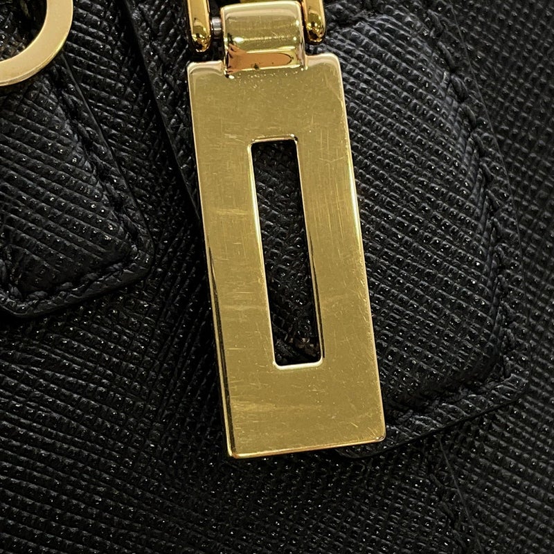 プラダ ハンドバッグ ミニ サフィアーノ トライアングルロゴ 1BB846 PRADA ２wayショルダー 黒 ボストンバッグ