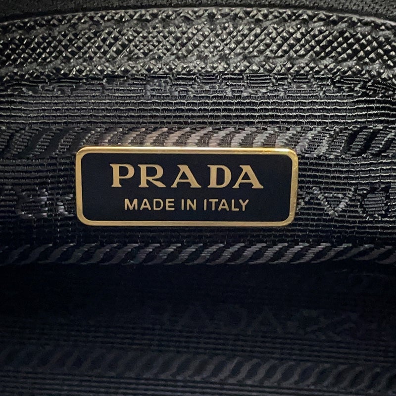 プラダ ハンドバッグ ミニ サフィアーノ トライアングルロゴ 1BB846 PRADA ２wayショルダー 黒 ボストンバッグ
