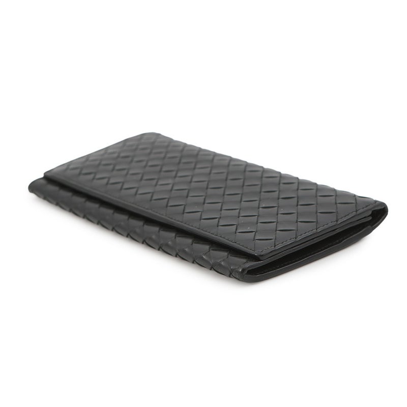 ボッテガヴェネタ 長財布 イントレチャート レザー 120697 BOTTEGA VENETA メンズ 黒