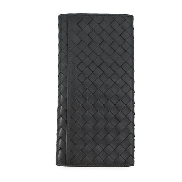 ボッテガヴェネタ 長財布 イントレチャート レザー 120697 BOTTEGA VENETA メンズ 黒