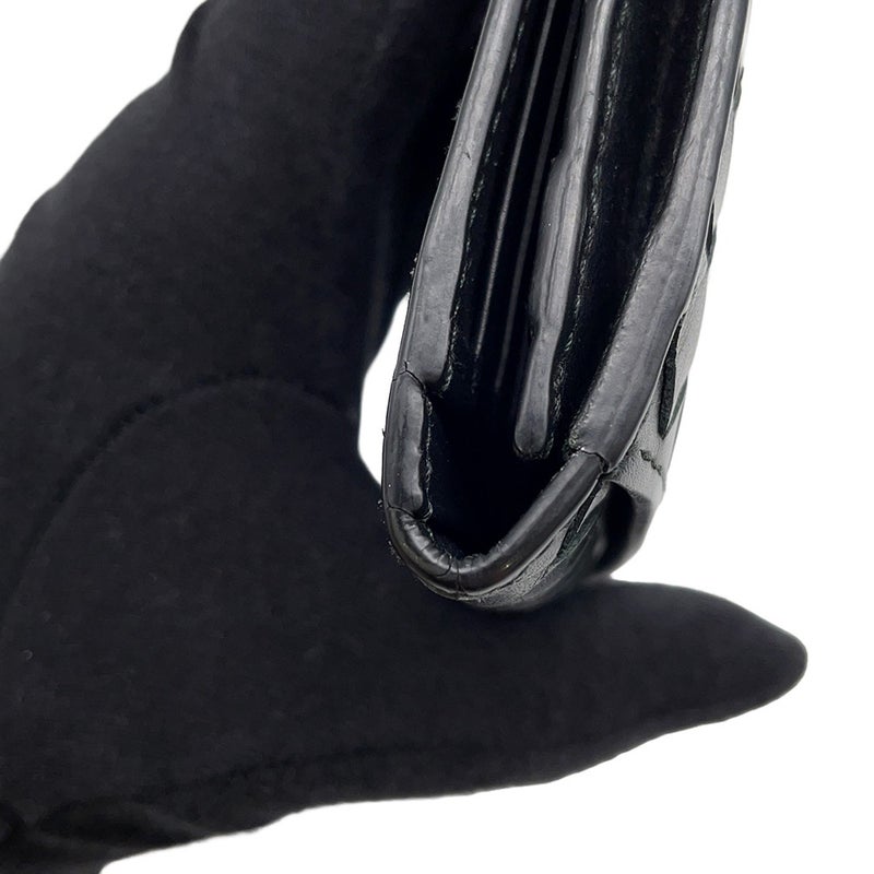 ボッテガヴェネタ 長財布 イントレチャート レザー 120697 BOTTEGA VENETA メンズ 黒