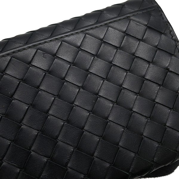 ボッテガヴェネタ 長財布 イントレチャート レザー 120697 BOTTEGA VENETA メンズ 黒