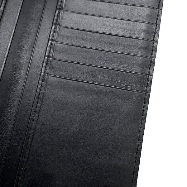 ボッテガヴェネタ 長財布 イントレチャート レザー 120697 BOTTEGA VENETA メンズ 黒