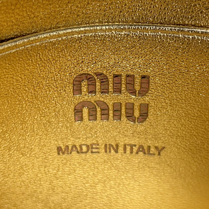 ミュウミュウ チェーンカードケース ミニ ロゴ レザー 5MR030 Miu Miu 財布