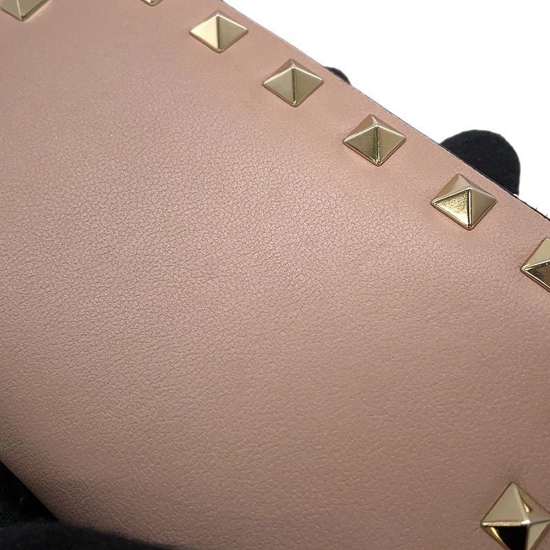 ヴァレンティノ・ガラヴァーニ 二つ折り財布 スタッズ コンパクト ウォレット  レザー VALENTINO 財布