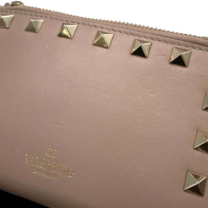 ヴァレンティノ・ガラヴァーニ 二つ折り財布 スタッズ コンパクト ウォレット  レザー VALENTINO 財布
