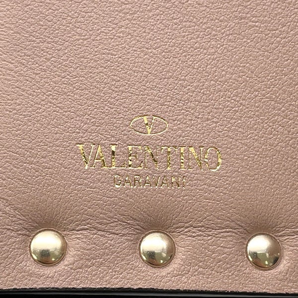 ヴァレンティノ・ガラヴァーニ 二つ折り財布 スタッズ コンパクト ウォレット  レザー VALENTINO 財布