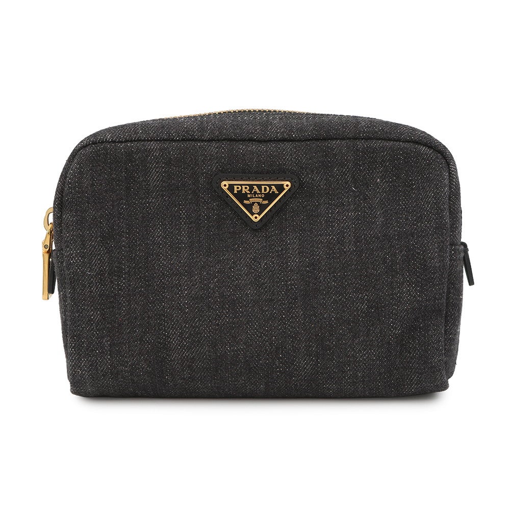 プラダ ポーチ トライアングルロゴ デニム 1N0021 PRADA 小物入れ