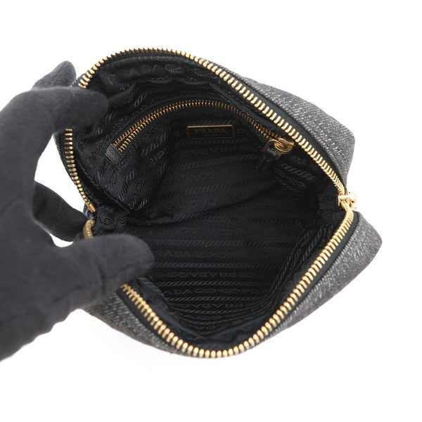 プラダ ポーチ トライアングルロゴ デニム 1N0021 PRADA 小物入れ