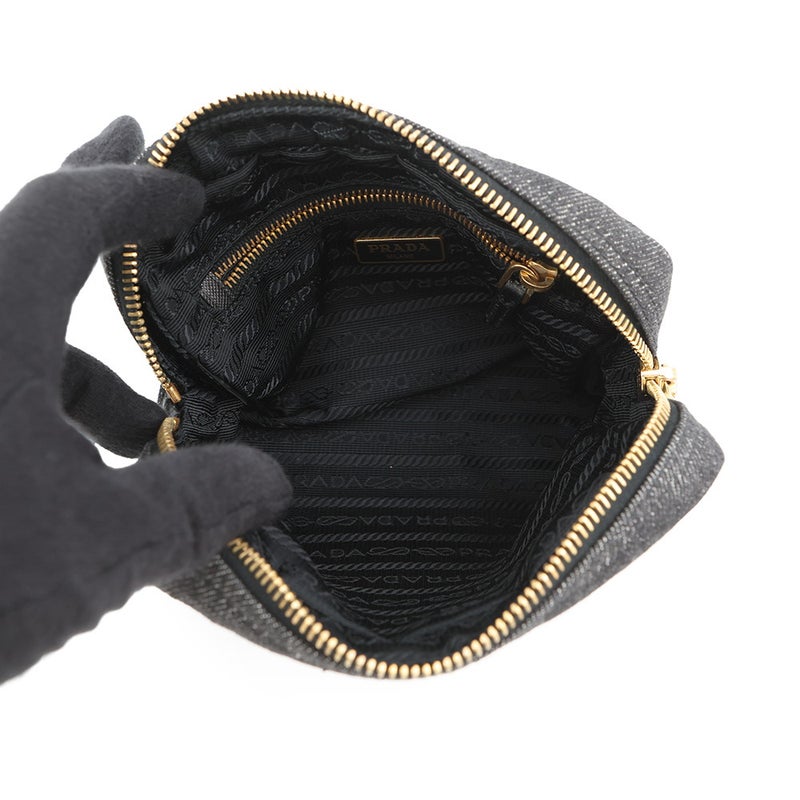 プラダ ポーチ トライアングルロゴ デニム 1N0021 PRADA 小物入れ