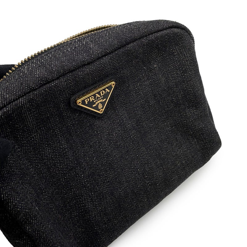 プラダ ポーチ トライアングルロゴ デニム 1N0021 PRADA 小物入れ