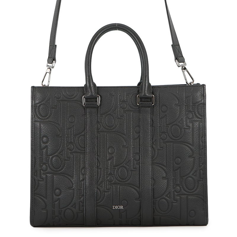 クリスチャン・ディオール トートバッグ East-West ミディアム カーフレザー 1ESSH242LLG Christian Dior 黒 2way