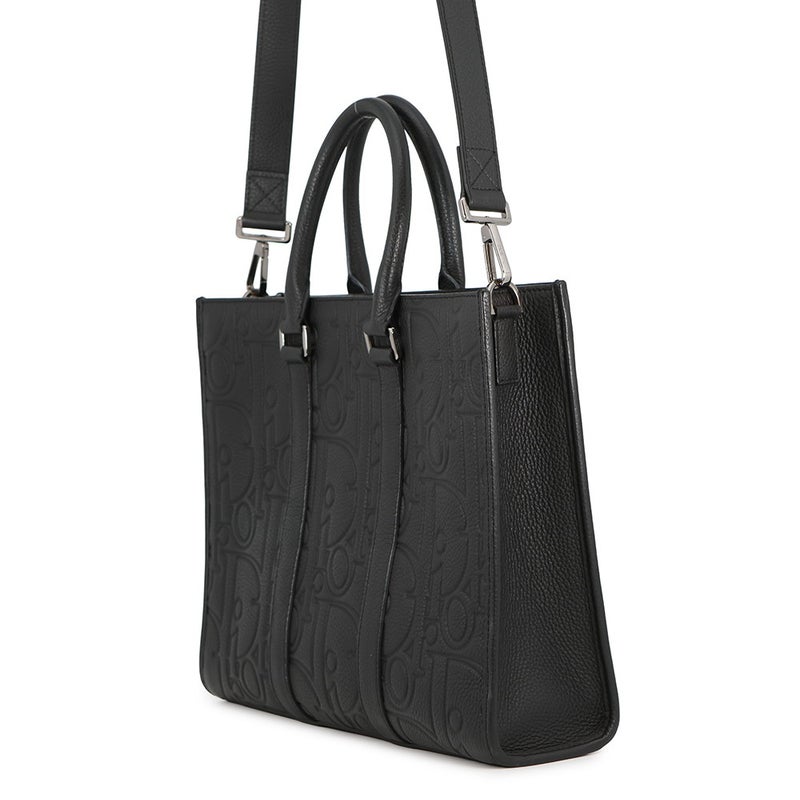 クリスチャン・ディオール トートバッグ East-West ミディアム カーフレザー 1ESSH242LLG Christian Dior 黒 2way