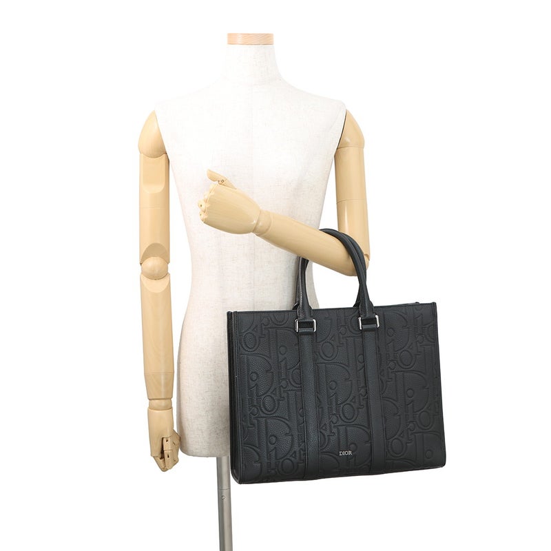 クリスチャン・ディオール トートバッグ East-West ミディアム カーフレザー 1ESSH242LLG Christian Dior 黒 2way