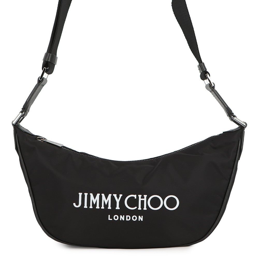 ジミーチュウ ショルダーバッグ ロゴ ナイロン JIMMY CHOO 黒 | 中古