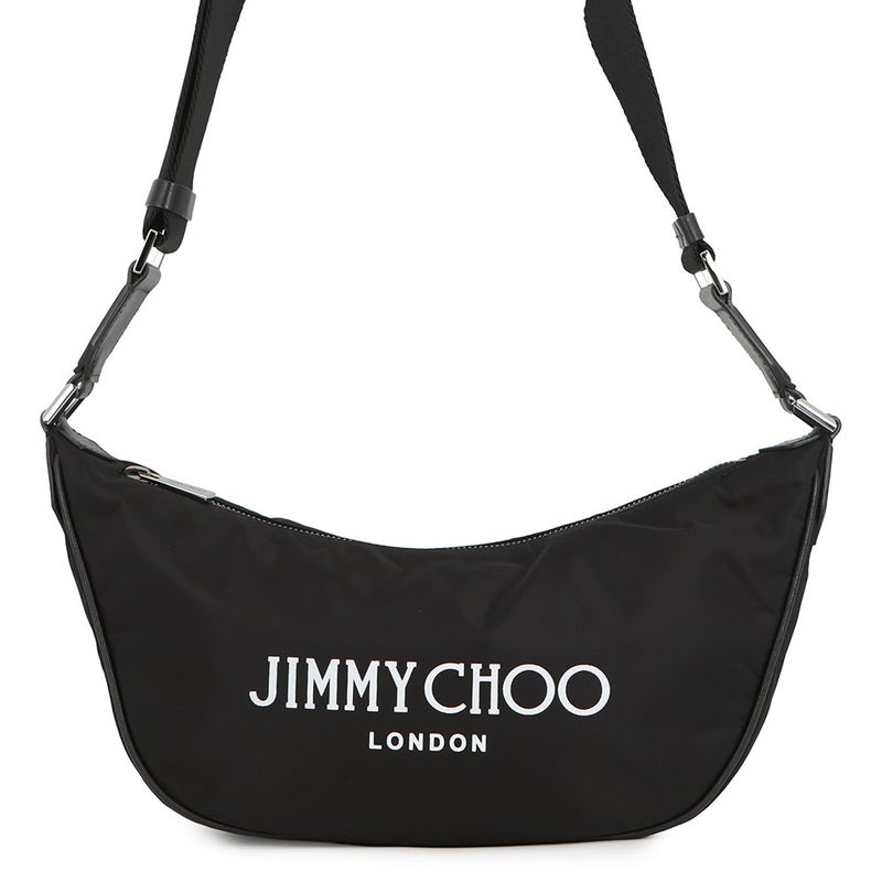 ジミーチュウ ショルダーバッグ ロゴ ナイロン JIMMY CHOO 黒