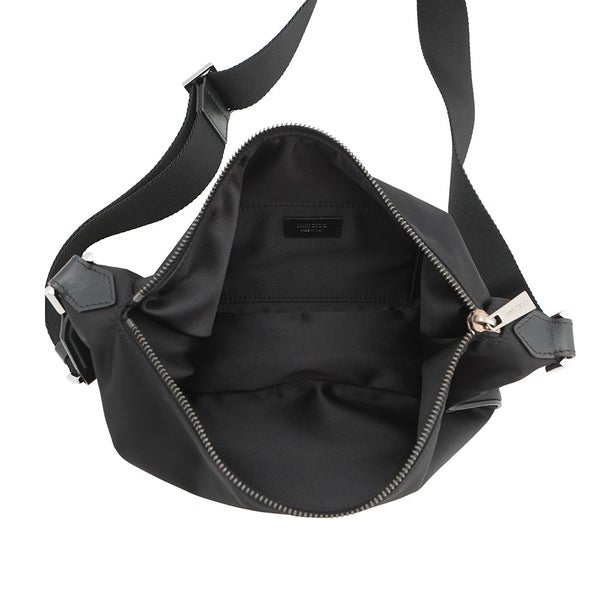 ジミーチュウ ショルダーバッグ ロゴ ナイロン JIMMY CHOO 黒